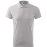 202-Single-Jersey-polo-majica-svijetlo-siva-melanž