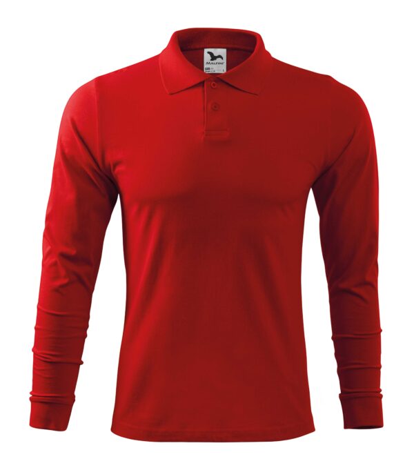 211-Single-jersey-polo-majica-dugi-rukav-crvena