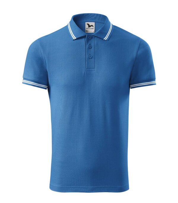 219-Urban-polo-majica-muška-azurno-plava