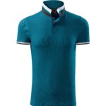 256-Collar-up-polo-majica-boja-petroleja