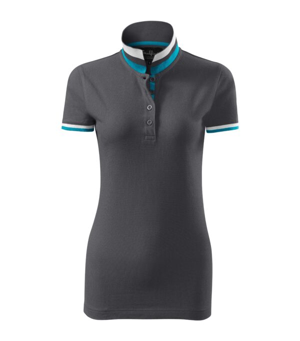 257-Collar-Up-polo-majica-ženska-antracit-svijetla