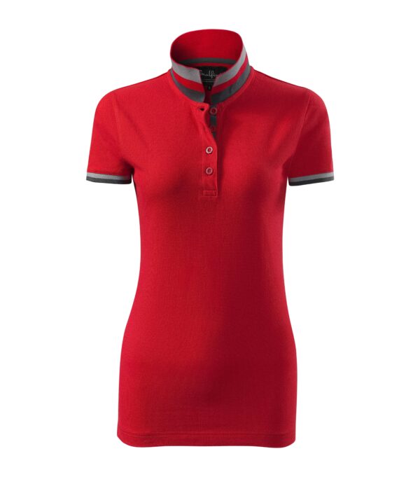 257-Collar-Up-polo-majica-ženska-crvena-boja-formule