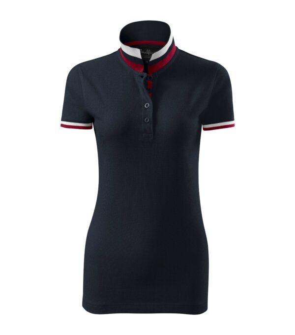 257-Collar-Up-polo-majica-ženska-navy