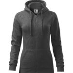 411-Trendy-zipper-gornji-dio-trenirke-ženski-čelik-sivi