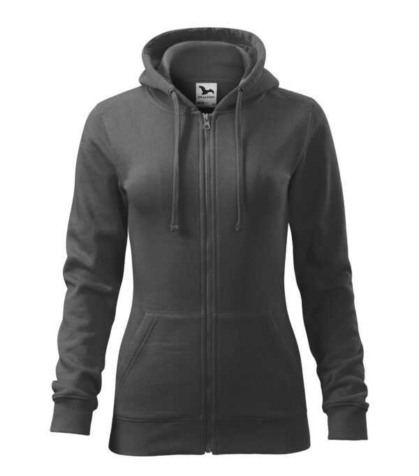 411-Trendy-zipper-gornji-dio-trenirke-ženski-čelik-sivi