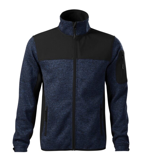 550-Causal-softshell-jakna-muška-knit-plava