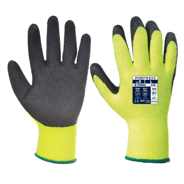 A140BKR Rukavica Thermal Grip-Latex žute