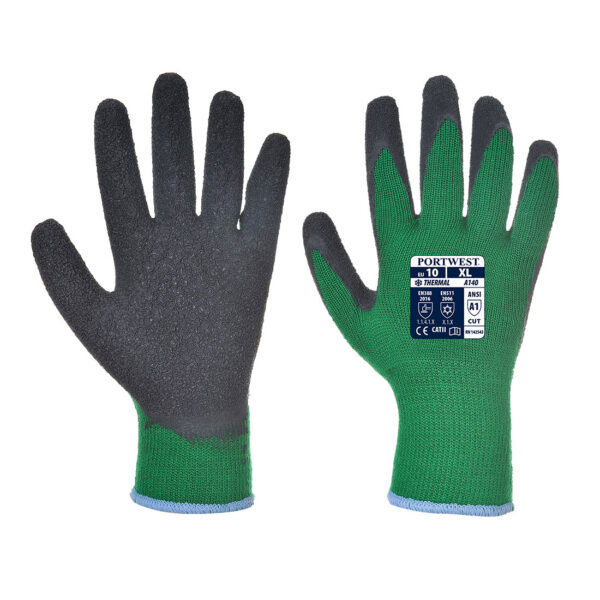 A140E8R Rukavica Thermal Grip-Latex zelene