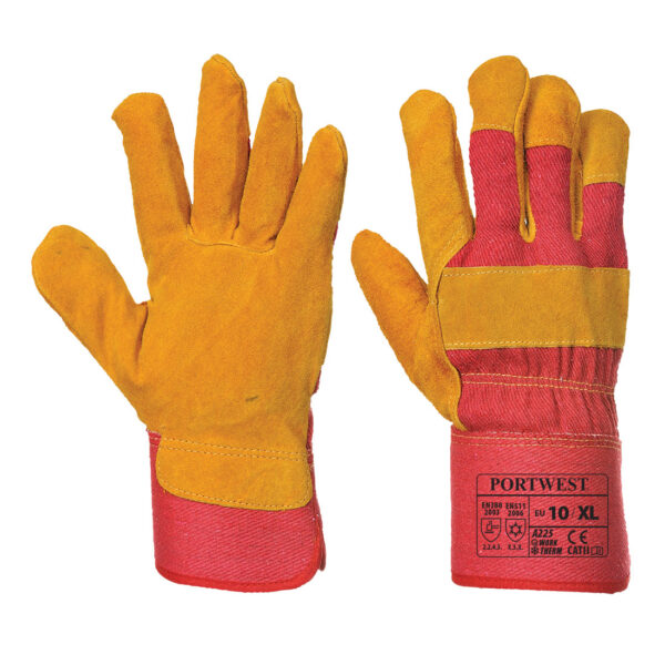 A225RER Rukavica Fleece Lined Rigger crvena