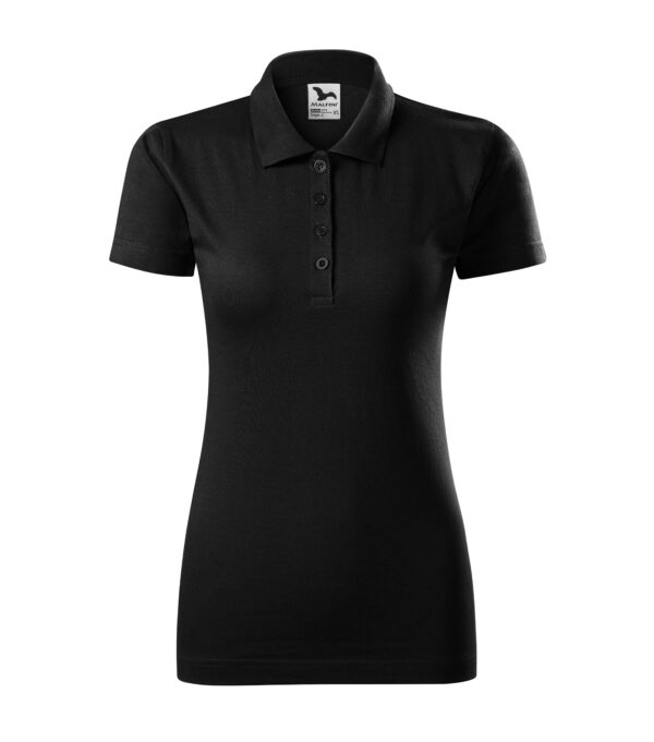Ženska-polo-majica-single-jersey-crna