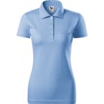 Ženska-polo-majica-single-jersey-nebesko-plava