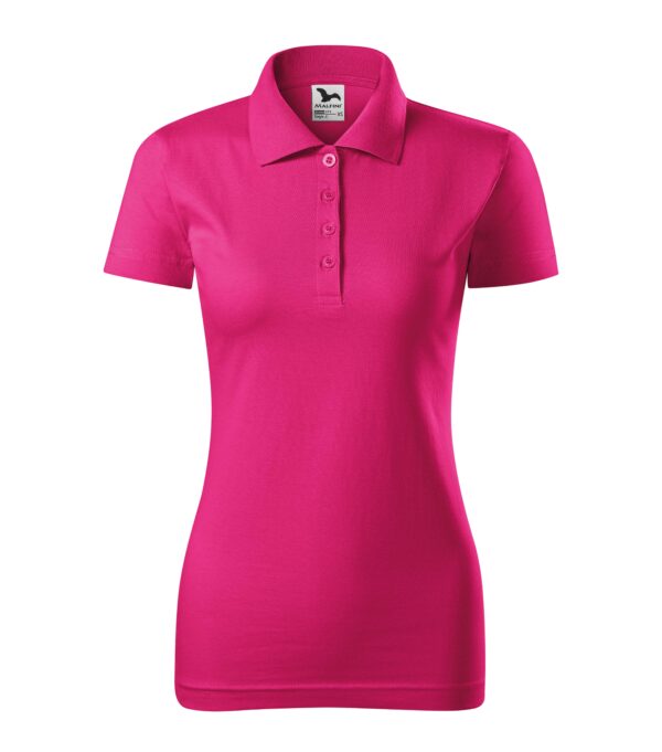 Ženska-polo-majica-single-jersey-purpurno-crvena