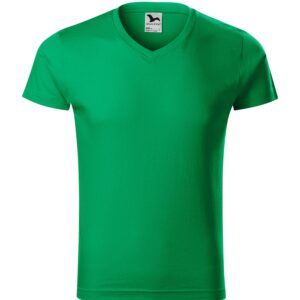 146-Slim-fit-V-izrez-majica-srednje-zelena