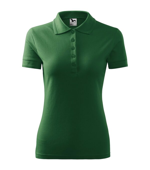 210-Pique-polo,-polo-majica-ženska,-tamno-zelena