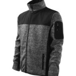 550-Causal-softshell-jakna-muška-knit-siva