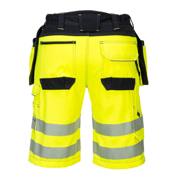 PW343YBR_R - PW3 Kratke hlače Hi-Vis Holster žuto crne