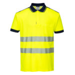 T180YNR PW3 Polo majica Hi-Vis S-S žuta navy