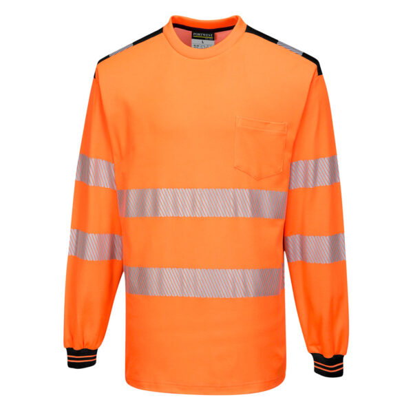 T185OBR PW3 Majica Hi-Vis L-S narančasto crna