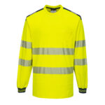 T185YNR PW3 Majica Hi-Vis LS žuta navy