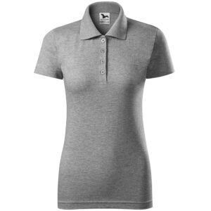 Ženska-polo-majica-single-jersey-tamno-siva-melanž